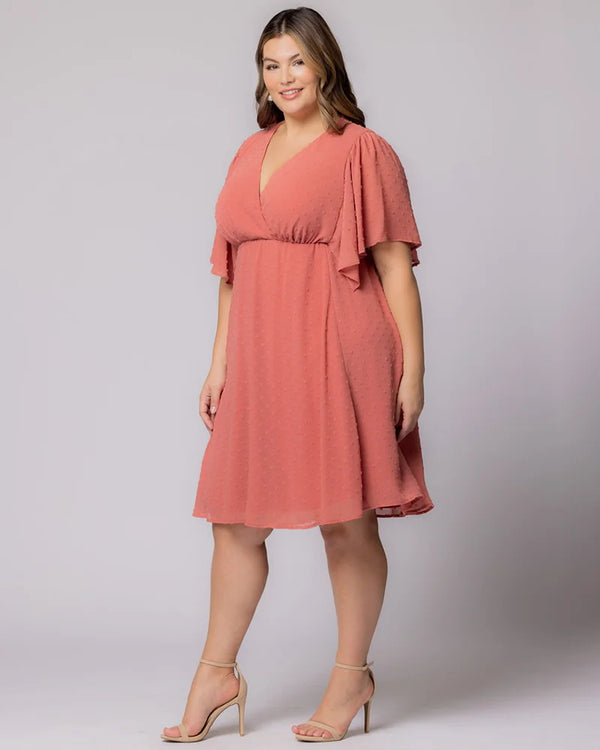 Kiyonna Florence Flutter Sleeve Dress - Sale