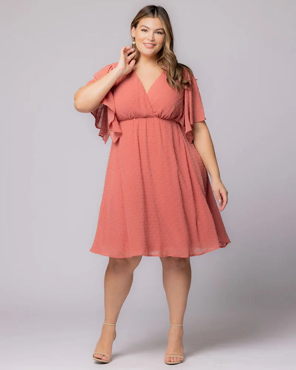 kiyonna Florence Flutter Sleeve Dress - Sale