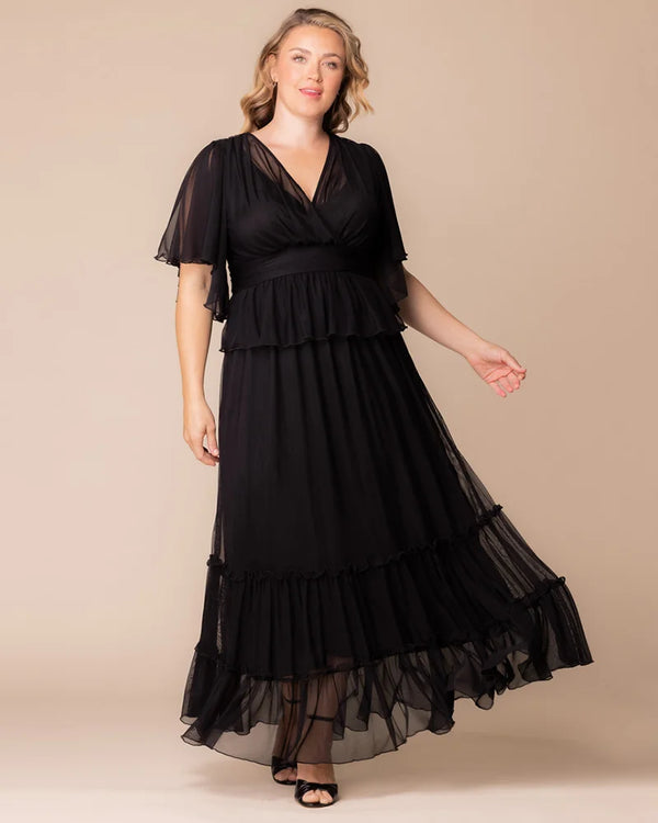 Kiyonna Graceful Tiered Mesh Gown
