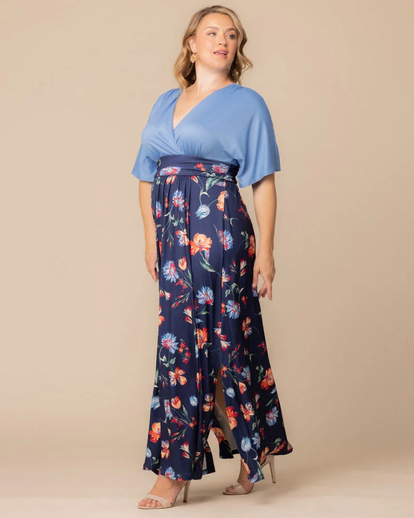 Kiyonna Havana Colorblocked Maxi Dress - Sale