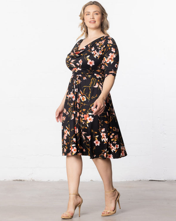 Kiyonna Heather Cowl Neck Dress - Sale