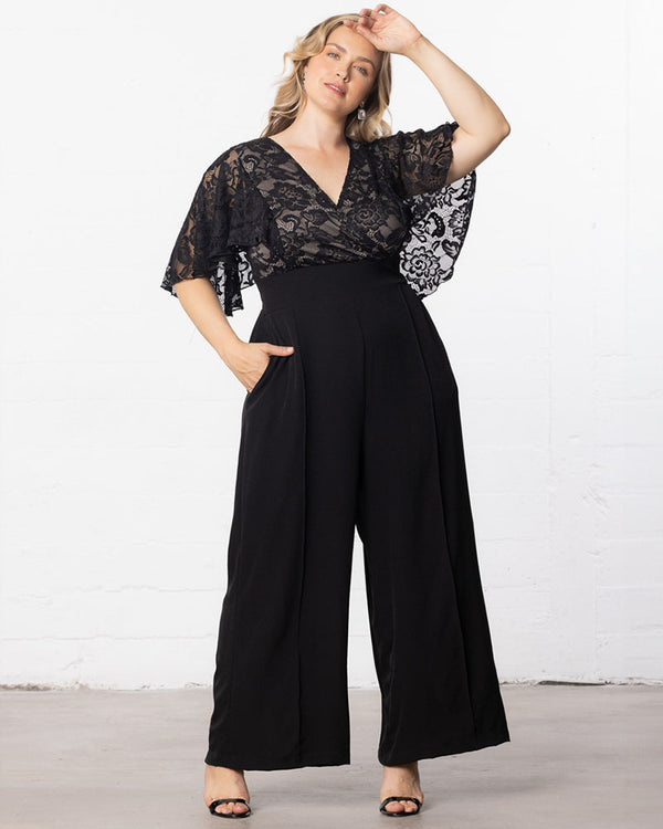 kiyonna Helena Lace Jumpsuit - Sale