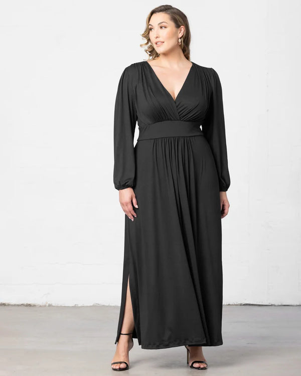 Kiyonna Kelsey Long Sleeve Maxi Dress