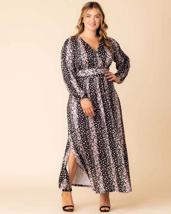 kiyonna Kelsey Long Sleeve Maxi Dress - Sale