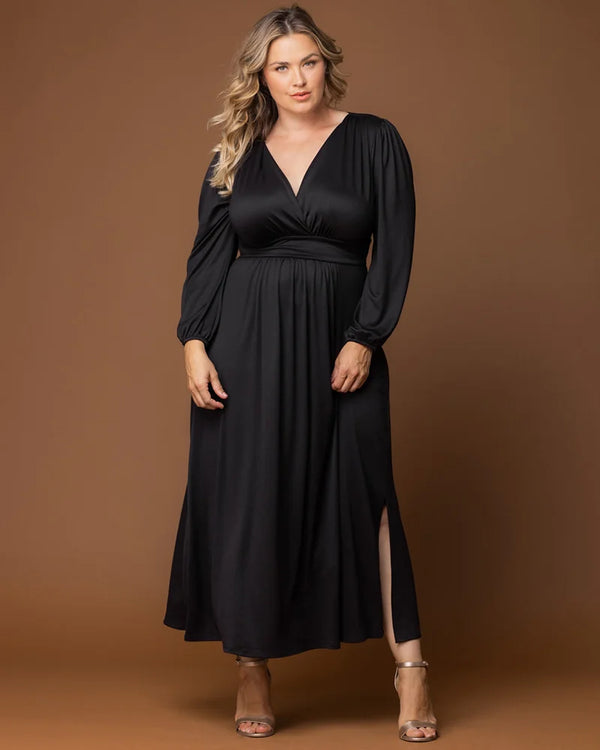 kiyonna Kelsey Long Sleeve Maxi Dress