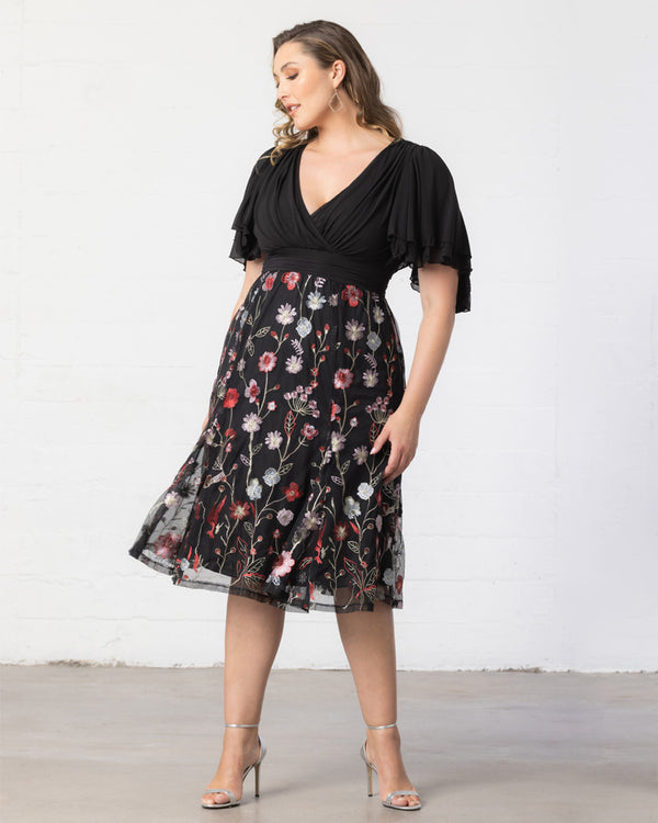 Kiyonna Lillian Embroidered Cocktail Dress