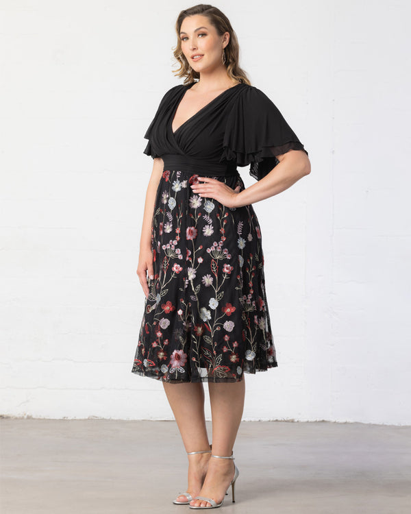 Kiyonna Lillian Embroidered Cocktail Dress