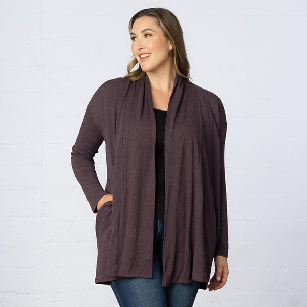 kiyonna Longline Cardigan with Back Yoke - Sale