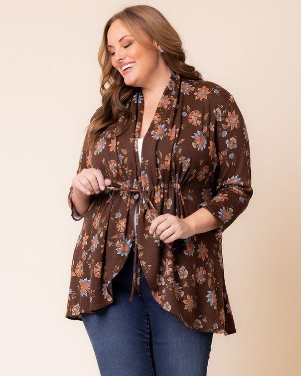 kiyonna Lori Drawstring Cardigan - Sale
