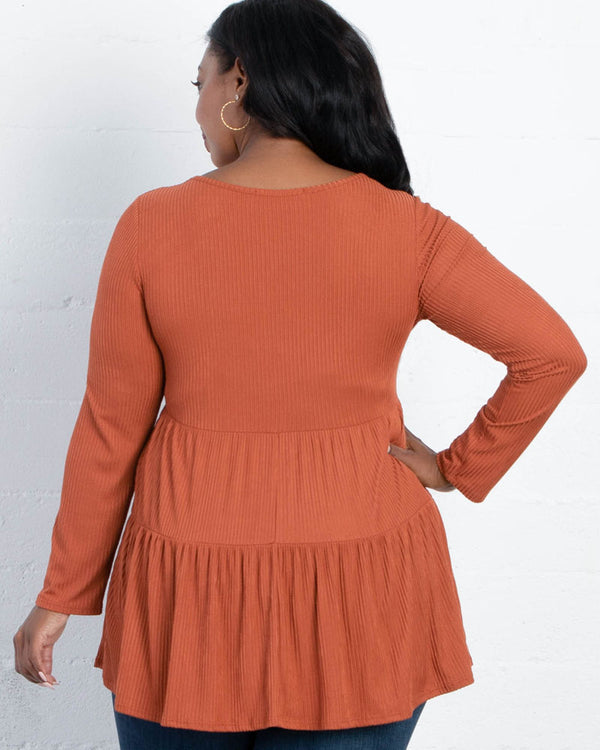 Kiyonna Love Letter Tiered Top - Final Sale