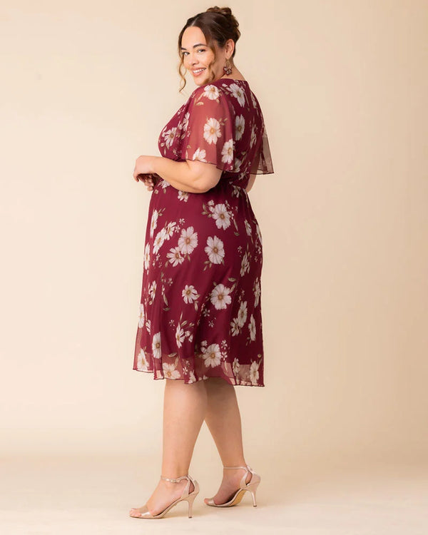 Kiyonna Margot Mesh Midi Cocktail Dress