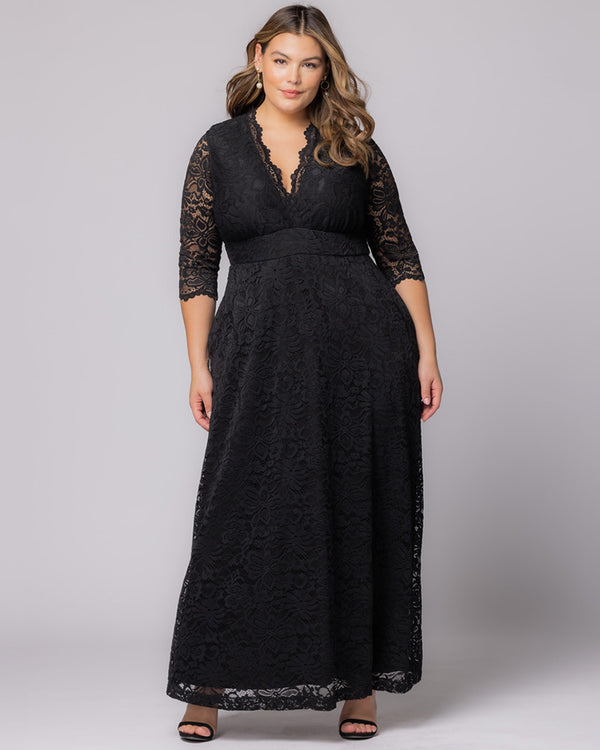 kiyonna Maria Lace Evening Gown