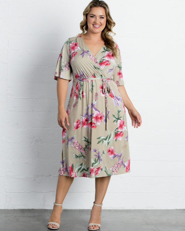 Kiyonna Melody Faux Wrap Dress - Sale