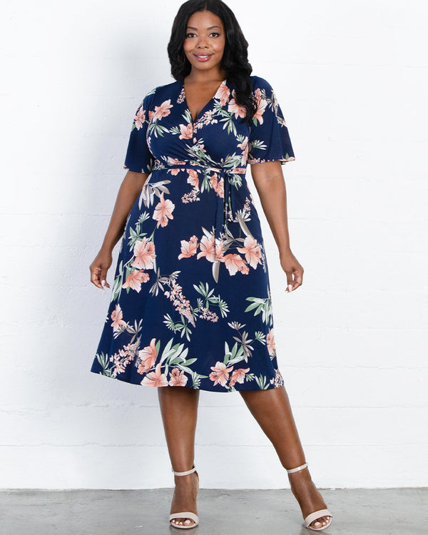 Kiyonna Melody Faux Wrap Dress - Sale