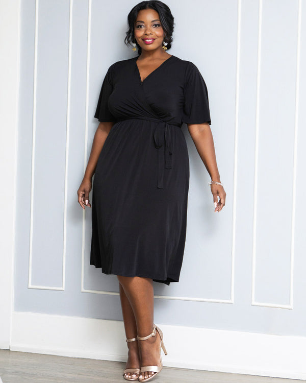 Kiyonna Melody Faux Wrap Dress - Sale