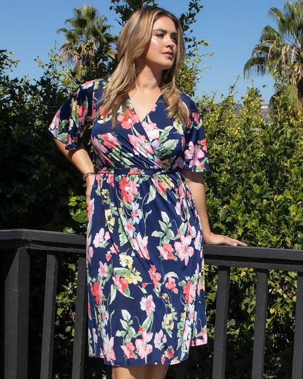 kiyonna Melody Faux Wrap Dress - Sale