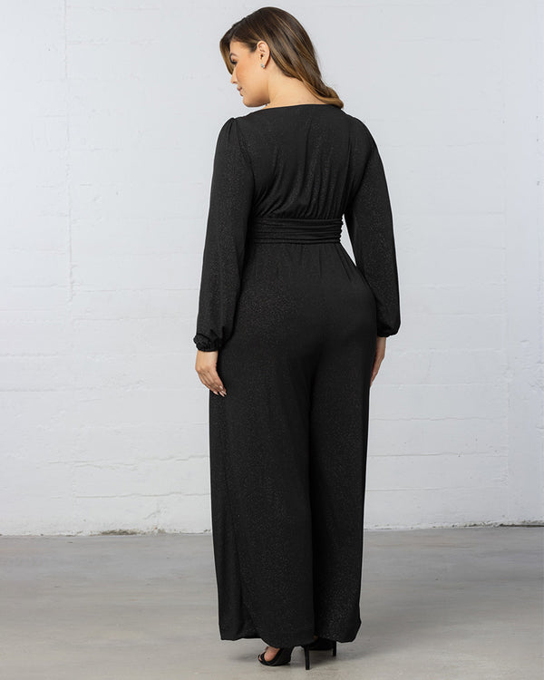 Kiyonna Natalia Cowl Neck Jumpsuit - Sale
