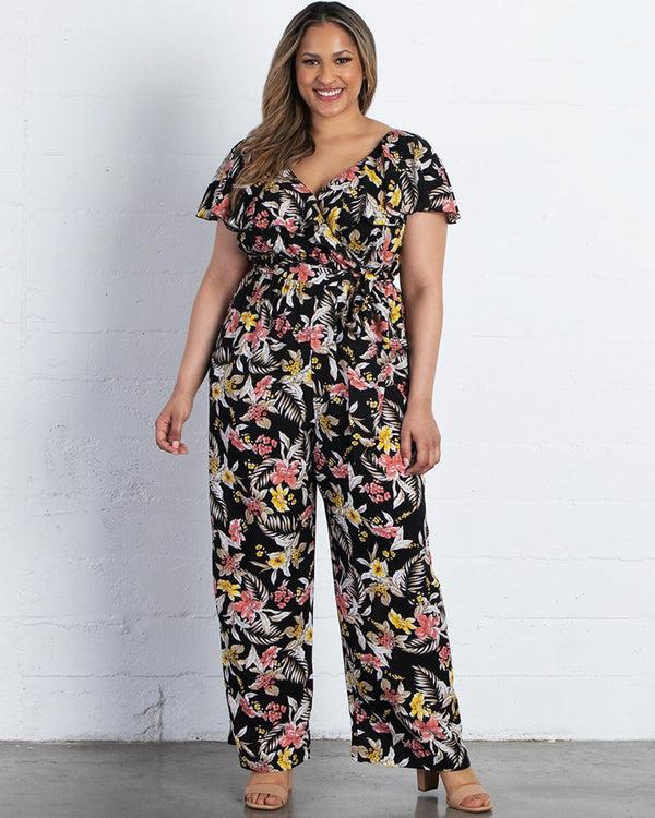 kiyonna Odessa Ruffle Jumpsuit - Final Sale