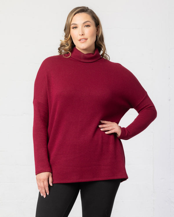 kiyonna Paris Turtleneck Tunic Sweater - Sale