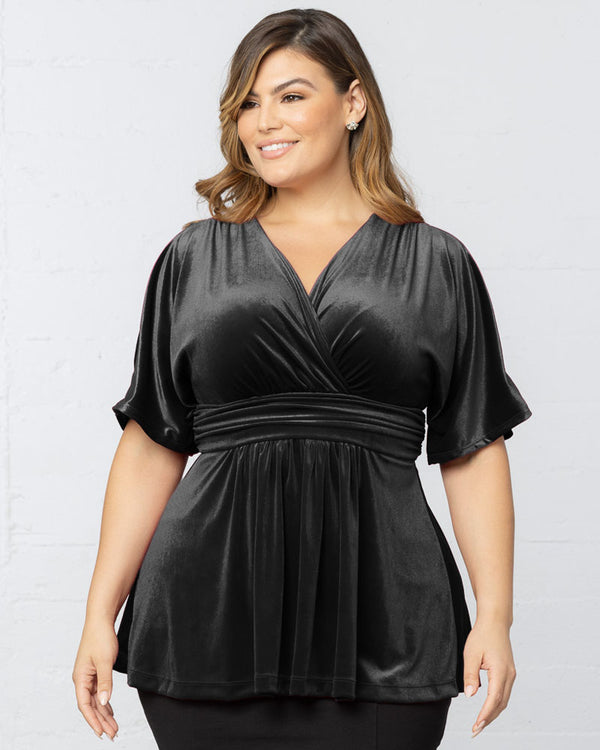 Kiyonna Park Avenue Velvet Top - Sale