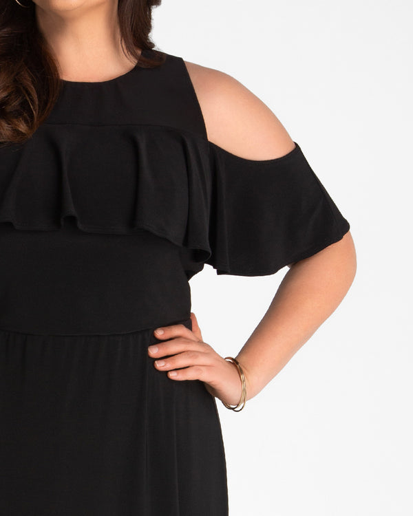 Kiyonna Piper Cold Shoulder Maxi Dress - Sale