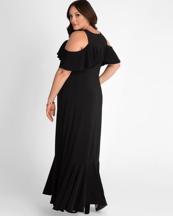 Kiyonna Piper Cold Shoulder Maxi Dress - Sale
