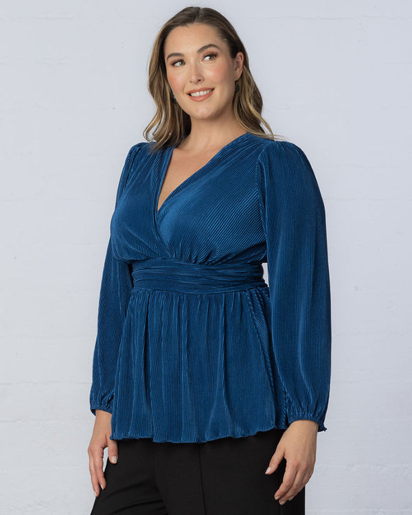 Kiyonna Pleated Perfection Tunic Top - Final Sale
