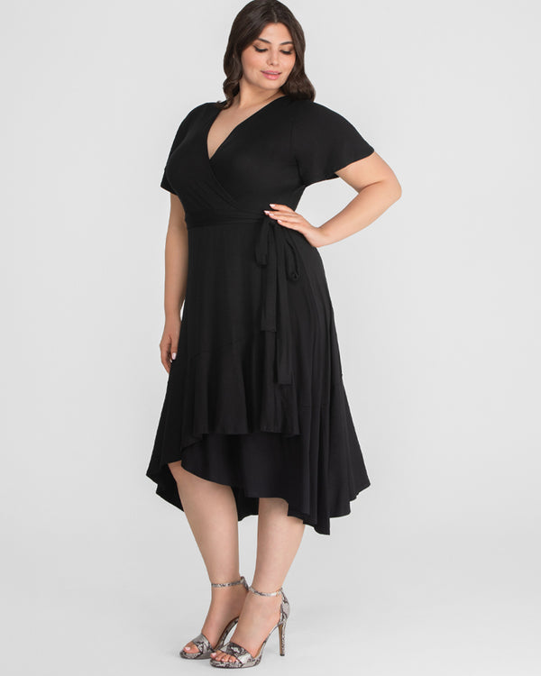 Kiyonna Rayna Plus Size Cocktail Wrap Dress