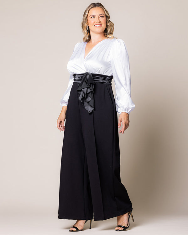 Kiyonna Refined Satin Jumpsuit - Sale