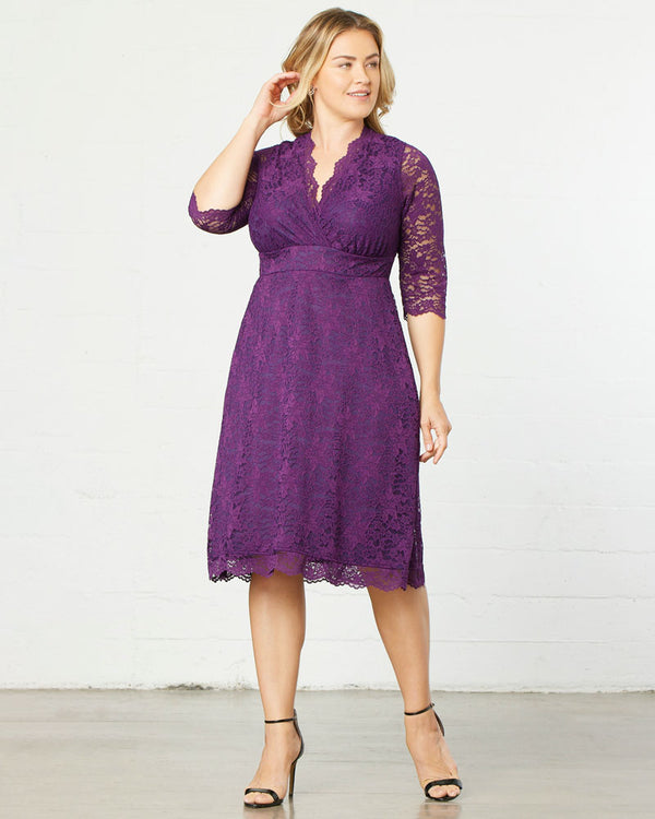 Kiyonna Scalloped Boudoir Lace Dress