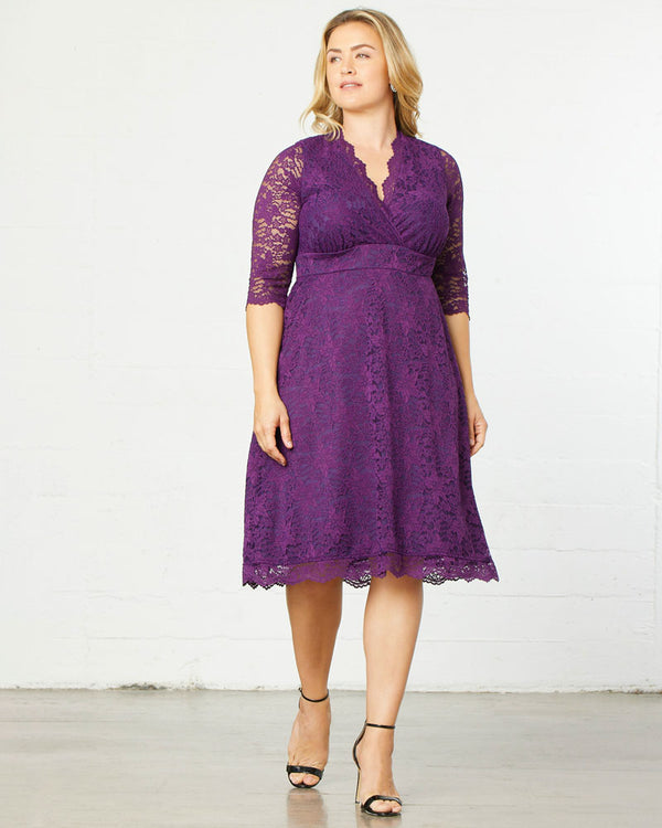 Kiyonna Scalloped Boudoir Lace Dress