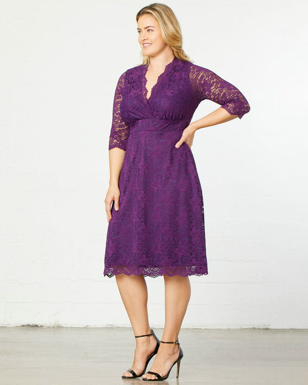 kiyonna Scalloped Boudoir Lace Dress