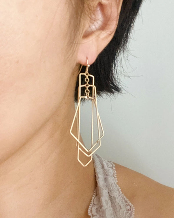 kiyonna Shapes Overlay Earrings