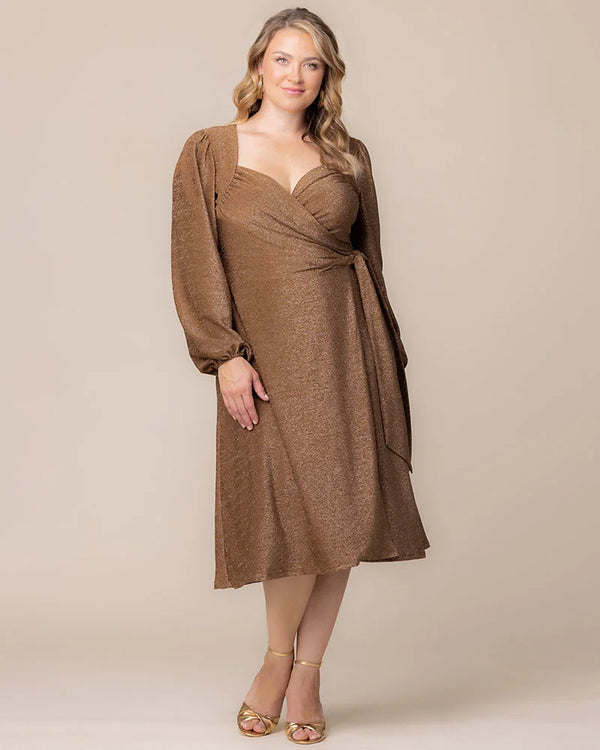 Kiyonna Socialite Sweetheart Sparkling Wrap Dress