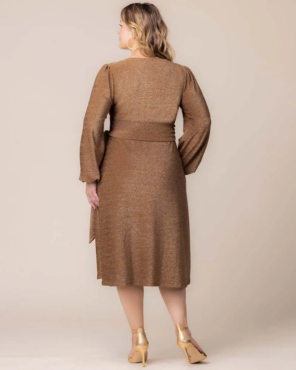 Kiyonna Socialite Sweetheart Sparkling Wrap Dress