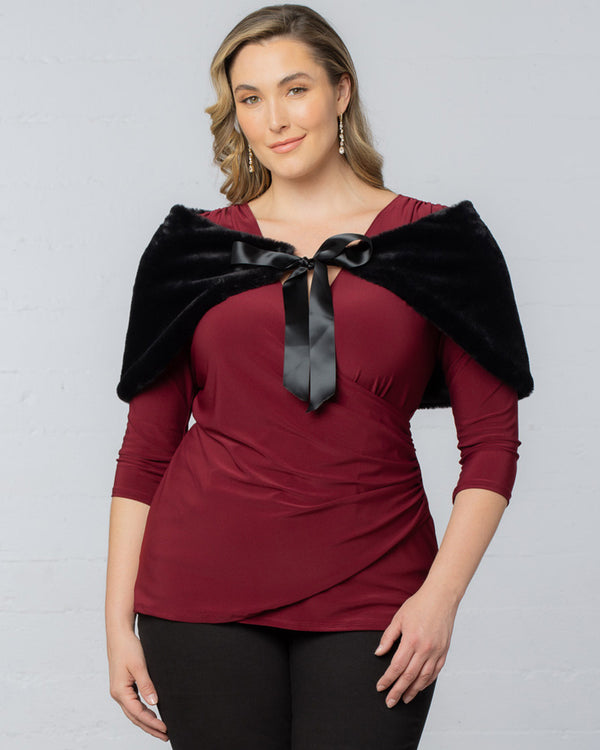 kiyonna Starlet Faux Fur Bolero Shrug - Final Sale
