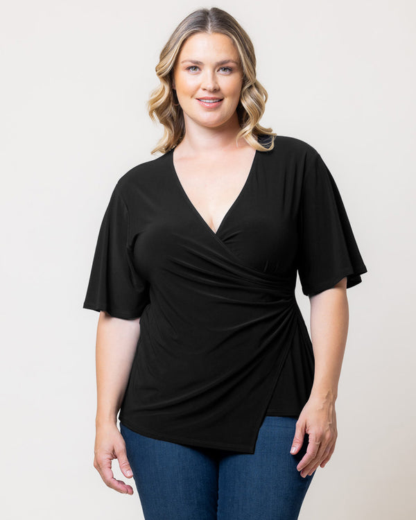 kiyonna Stella Faux Wrap Top - Sale