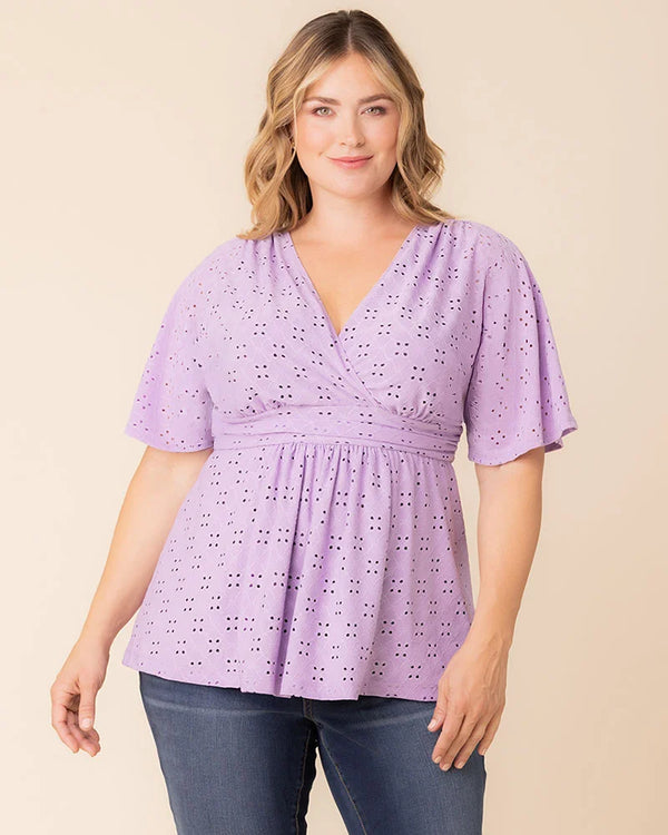 kiyonna Sunny Day Eyelet Top