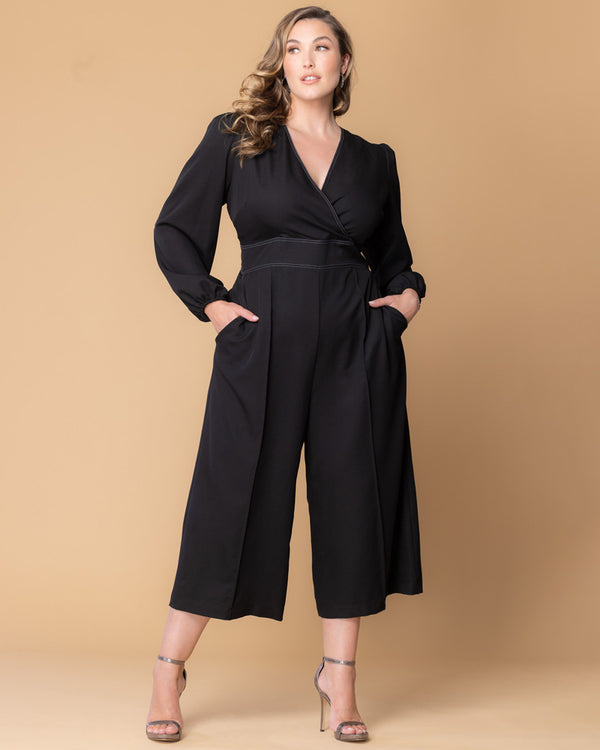 kiyonna Tessa Cropped Jumpsuit - Sale