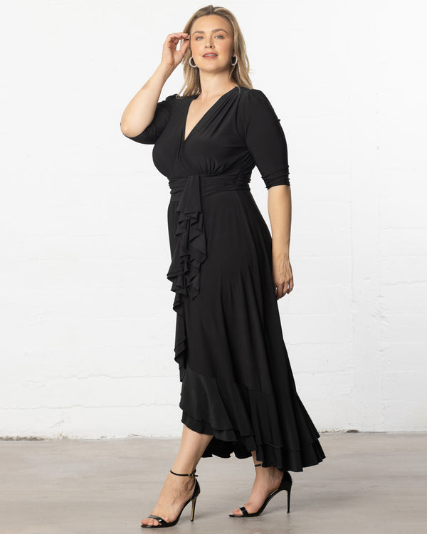 Kiyonna Veronica Ruffled Evening Gown