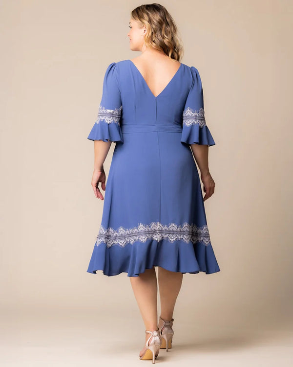 Kiyonna Villa Lace Trim Cocktail Dress - Sale