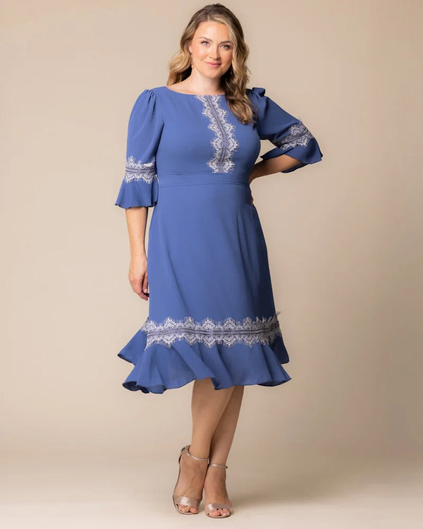 kiyonna Villa Lace Trim Cocktail Dress - Sale