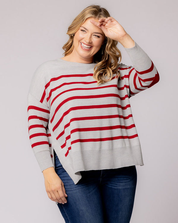 Kiyonna Wear Your Heart On Your Sleeve Sweater