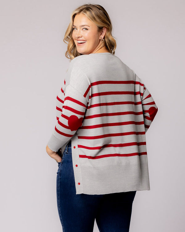 kiyonna Wear Your Heart on Your Sleeve Sweater