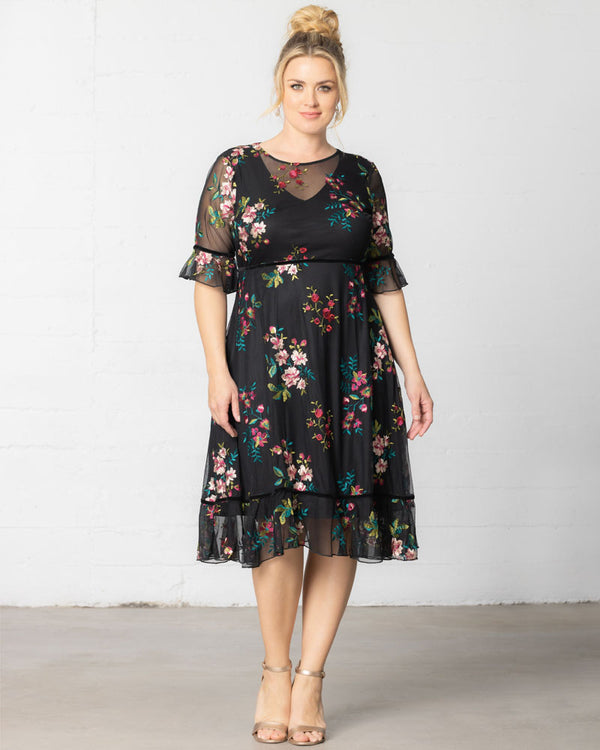 kiyonna Wildflower Embroidered Dress