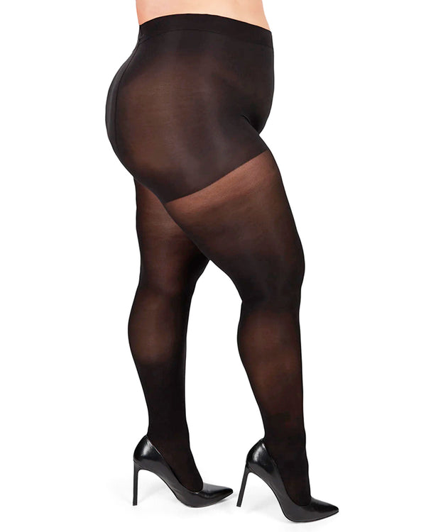 kiyonna Microfiber Opaque Control Top Tights - Final Sale