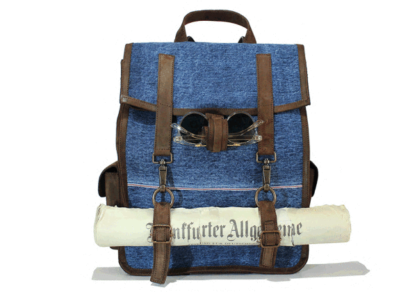 kjøre project Leather/Denim Blue Jeans