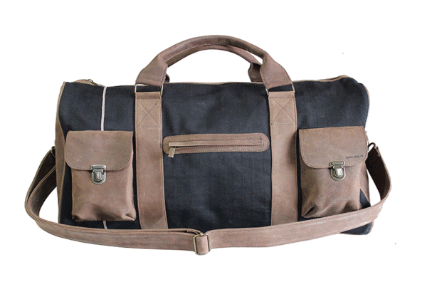 kjøre project Leather / Denim Boucanier Travel Bag