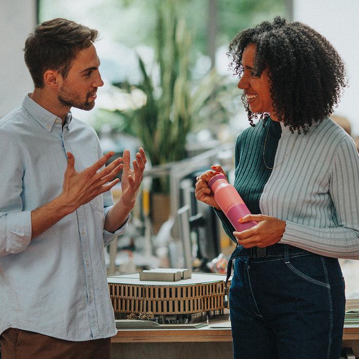 Klean Kanteen 12oz Rise Classic With Arch Loop Cap Pink Lemonade