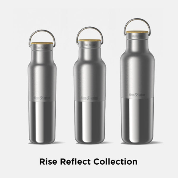Klean Kanteen 20oz Rise Reflect With Bamboo Cap Brushed